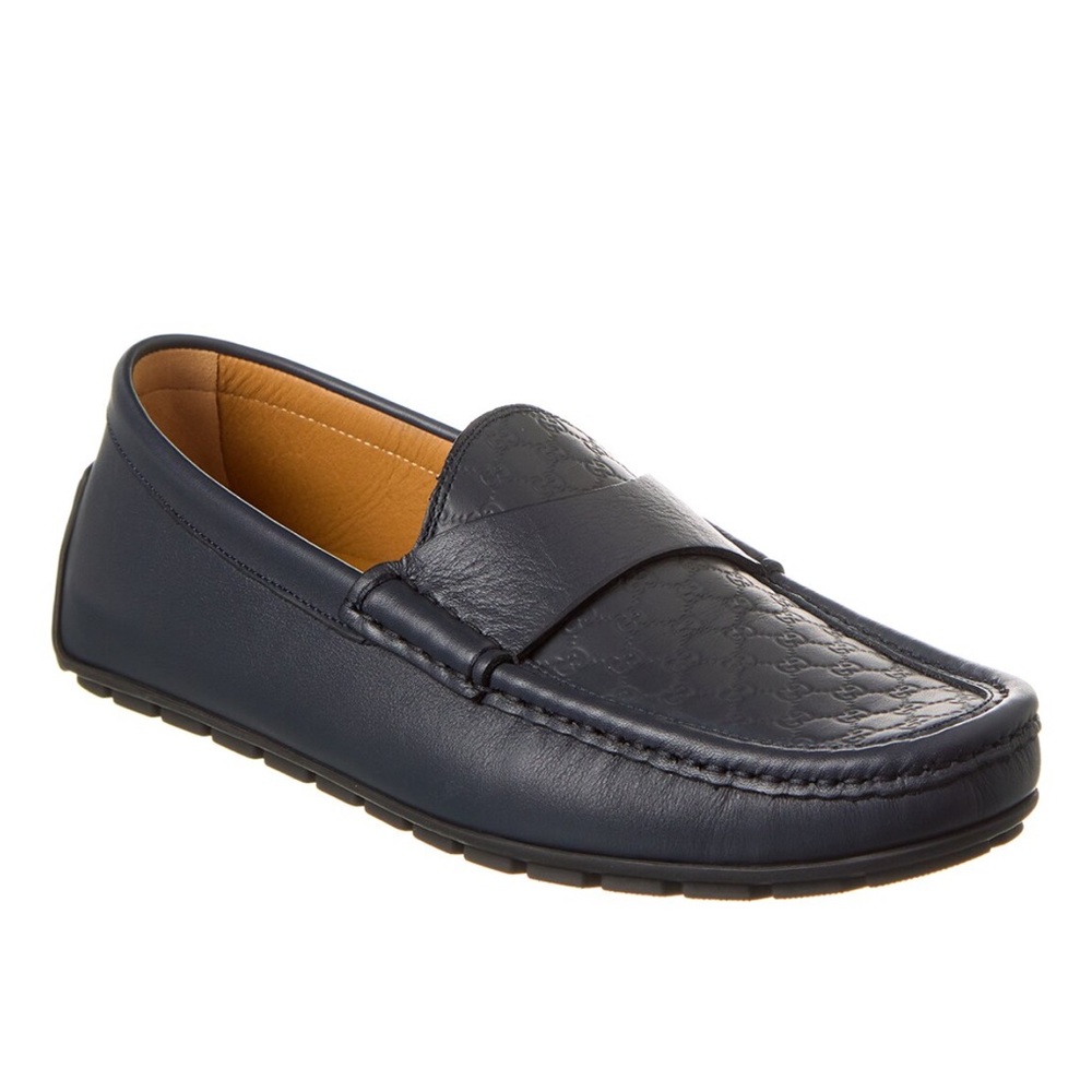 Gucci
Microguccissima Leather Driver Men's Navy Loafers